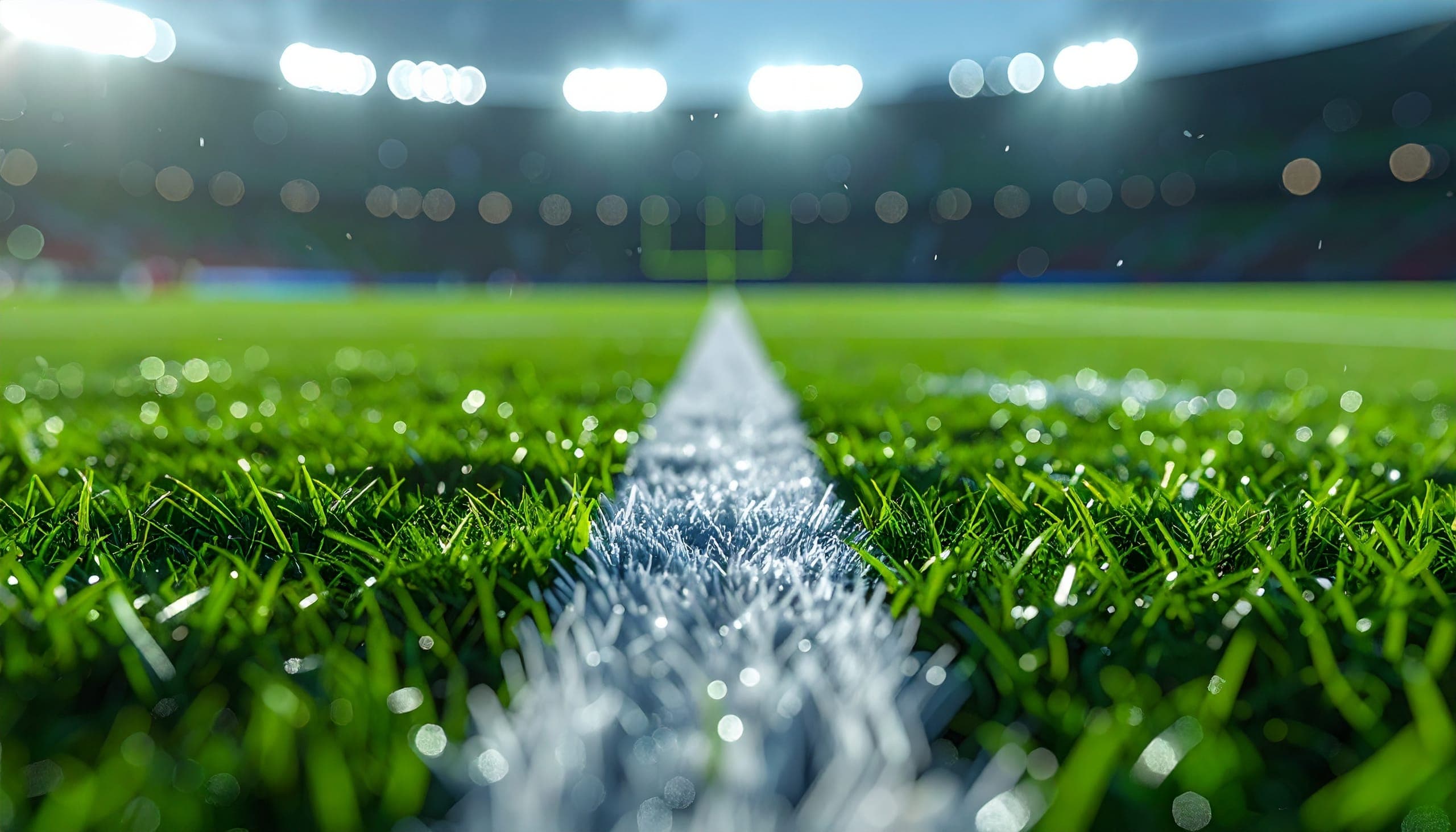 Campo esportivo com grama sintética